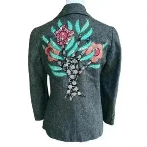Vintage 70s Mountain Artisans appliqué jacket / blazer, size 7/8